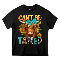 Black can't be tamed longhaired cow Heavy Core Tee - Jasminsmagicworld