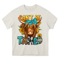 Cream can't be tamed longhaired cow Heavy Core Tee - Jasminsmagicworld