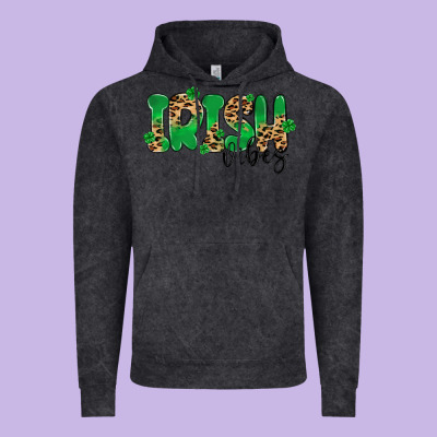 ırısh Vibes Vintage Hoodie Designed By Maliassmallbusiness