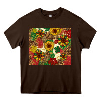 Chocolate Brown juneteenth sunflowers Heavy Core Tee - Artiststas