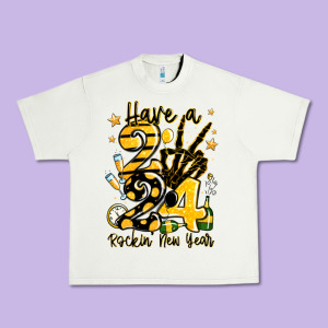 Have Rockin' New Year 2024 Urban Heavy Tee Designed By Maliassmallbusiness