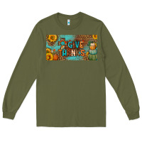 Army Green give thanks license plate Long Sleeve Tee - BundleAndBundleShop