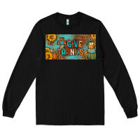 Black give thanks license plate Long Sleeve Tee - BundleAndBundleShop