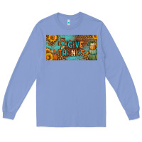 Colony Blue give thanks license plate Long Sleeve Tee - BundleAndBundleShop