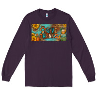Plum give thanks license plate Long Sleeve Tee - BundleAndBundleShop