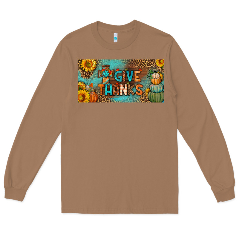 Give Thanks License Plate Long Sleeve Tee by BundleAndBundleShop | Teevron