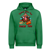 Emerald turkey wine and feelin fine Urban Hoodie - BundleAndBundleShop