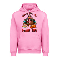 Fuchsia Pink turkey wine and feelin fine Urban Hoodie - BundleAndBundleShop