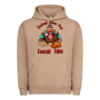 Pigment Burro turkey wine and feelin fine Urban Hoodie - BundleAndBundleShop