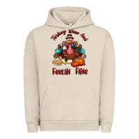 Pigment French Oak turkey wine and feelin fine Urban Hoodie - BundleAndBundleShop