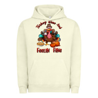 Pigment Pistachio turkey wine and feelin fine Urban Hoodie - BundleAndBundleShop