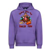 Tulip turkey wine and feelin fine Urban Hoodie - BundleAndBundleShop