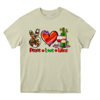 Mossy peace love wine Heavy Core Tee - AdoDesignShop