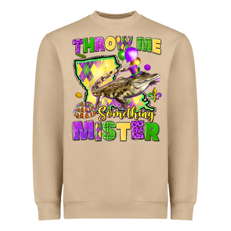 Throw Me Something Mister Louisiana Mardi Gras Heavyweight Sweatshirt by LillyAllenDesigns | Teevron