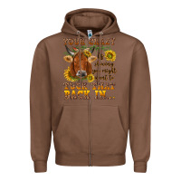 Chestnut Your crazy is showing Zipper Hoodie - NancyCooperArtShop