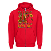 Red Your crazy is showing Zipper Hoodie - NancyCooperArtShop