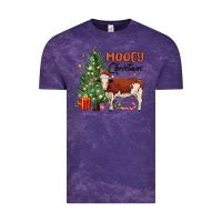 Cloud Purple mooey christmas Vintage Tee - MaliasSmallBusiness