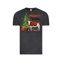 Vintage Black mooey christmas Vintage Tee - MaliasSmallBusiness