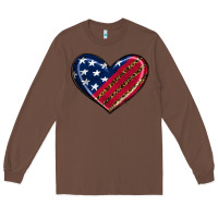 Chestnut leopard with american flag Long Sleeve Tee - RanaPortraitStore