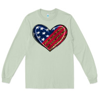 Matcha leopard with american flag Long Sleeve Tee - RanaPortraitStore