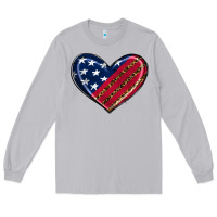 Moon Dust leopard with american flag Long Sleeve Tee - RanaPortraitStore
