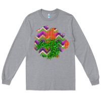 Heather Grey halloween patch Long Sleeve Tee - BundleAndBundleShop