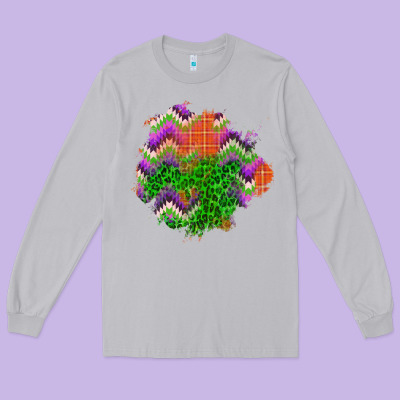Halloween Patch Long Sleeve Tee Designed By Bundleandbundleshop