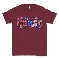 Burgundy 4th of july nurse Classic Tee - NancyCooperArtShop