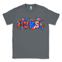 Charcoal Heather 4th of july nurse Classic Tee - NancyCooperArtShop
