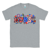 Heather Grey 4th of july nurse Classic Tee - NancyCooperArtShop