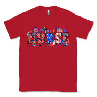 Red 4th of july nurse Classic Tee - NancyCooperArtShop