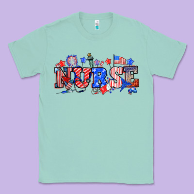 4th Of July Nurse Classic Tee Designed By Nancycooperartshop