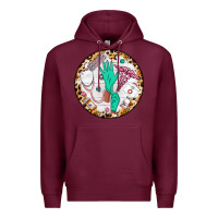 Burgundy nurse coaster Premium Hoodie - CowGirlArtShop