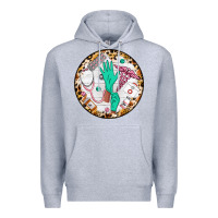 Heather Grey nurse coaster Premium Hoodie - CowGirlArtShop
