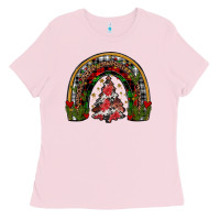 Bubblegum Pink trees rainbow Ladies Tee - JahusDesignShop