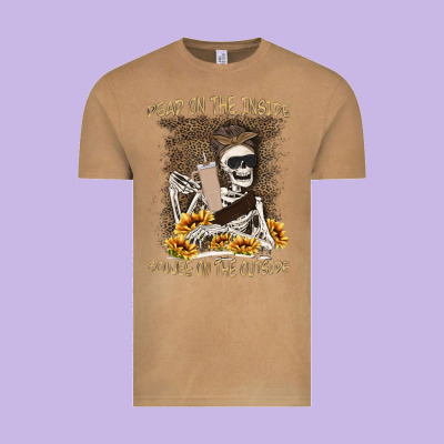 Dead Inside Boujee Outside Vintage Tee Designed By Maliassmallbusiness