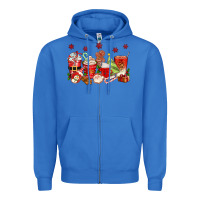 True Royal Christmas coffee cups Zipper Hoodie - texasbilliewilder