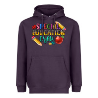 Plum special education crew Heavyweight Hoodie - CowGirlArtShop