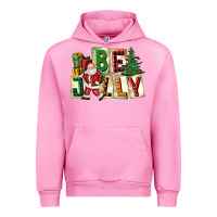 Fuchsia Pink be jolly santa christmas Urban Hoodie - FaDigitalArtStudio