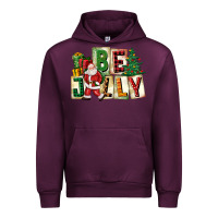 Mauve Wine be jolly santa christmas Urban Hoodie - FaDigitalArtStudio