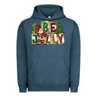 Pigment Midnight Navy be jolly santa christmas Urban Hoodie - FaDigitalArtStudio