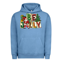 Pigment Pebble Blue be jolly santa christmas Urban Hoodie - FaDigitalArtStudio