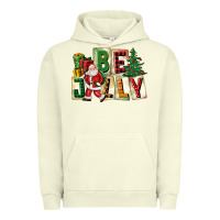 Pigment Pistachio be jolly santa christmas Urban Hoodie - FaDigitalArtStudio