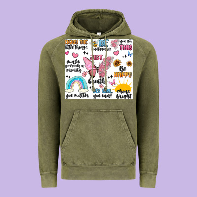 Positive Affirmations Vintage Hoodie Designed By Maliassmallbusiness
