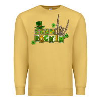 Antique Gold Sham rockin skeleton hand St. Patrick's Premium Sweatshirt - CowGirlArtShop