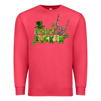Cardinal Sham rockin skeleton hand St. Patrick's Premium Sweatshirt - CowGirlArtShop