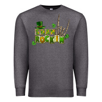Charcoal Heather Sham rockin skeleton hand St. Patrick's Premium Sweatshirt - CowGirlArtShop
