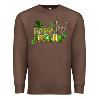 Chestnut Sham rockin skeleton hand St. Patrick's Premium Sweatshirt - CowGirlArtShop