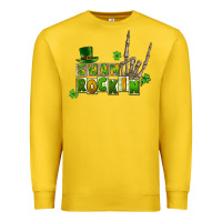 Lemon Sham rockin skeleton hand St. Patrick's Premium Sweatshirt - CowGirlArtShop