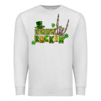 Oatmeal Heather Sham rockin skeleton hand St. Patrick's Premium Sweatshirt - CowGirlArtShop